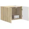 Image de vidaXL Meuble TV Mural Montage Mural Chêne Sonoma 59,5 x 31 x 40 cm, Salon Moderne, Meuble TV rectangulaire, Rangement Mural, Cabinet Gain de Place, étagères flottantes