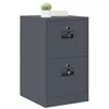 Image de vidaXL Cabinet de Dossier avec tiroir Anthracite 44 x 50 x 106.5 cm, Bureau, Rectangulaire, Design Industriel, Moderne avec Serrures, Grand Espace de Stockage, Construction Durable pour Tout Espace de