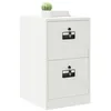 Image de vidaXL Cabinet de Dossier avec tiroir Blanc 44 x 50 x 106.5 cm, Bureau, Rectangulaire, Design Industriel, Moderne avec Serrures, Grand Espace de Stockage, Construction Durable pour Tout Espace de Trav