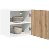 Image de vidaXL Armoire Suspendue 2 pcs Chêne Artisan et Blanc 40 x 31 x 40 cm, Armoire de Cuisine Moderne, Design rectangulaire, Grand Espace de Rangement, matériaux résistants, Style Contemporain