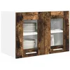 Image de vidaXL Armoire Suspendue avec Porte 2 pcs Chêne fumé 60 x 31 x 40 cm, Armoire de Cuisine Moderne, Design rectangulaire, Grand Espace de Rangement, matériaux résistants, Style Contemporain