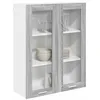 Image de vidaXL Armoire Suspendue avec Porte Riga Gris Sonoma 80 x 31 x 100 cm, Meuble de Cuisine Moderne, Rangement spacieux, Armoire utile rectangulaire, Solutions d'organisation