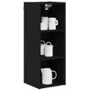 Image de vidaXL Armoire Suspendue avec Stockage Chêne Noir 30 x 29,5 x 80 cm, Armoire de Cuisine Moderne, Design rectangulaire, Grand Espace de Rangement, matériaux résistants, Style Contemporain