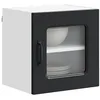 Image de vidaXL Meuble Mural de Cuisine Noir 40 x 31 x 40 cm Bois d'ingénierie, Meuble de Cuisine rectangulaire Moderne, Rangement Mural spacieux, Organisateur Contemporain pour rénovation