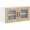 Image de vidaXL Meuble Mural de Cuisine avec Porte Chêne Sonoma 80 x 31 x 40 cm, Meuble de Cuisine rectangulaire Moderne, Rangement Mural spacieux, Organisateur Contemporain pour rénovation