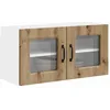 Image de vidaXL Meuble Mural de Cuisine Chêne Artisanal 80 x 31 x 40 cm, Meuble de Cuisine rectangulaire Moderne, Rangement Mural spacieux, Organisateur Contemporain pour rénovation