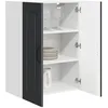 Image de vidaXL Meuble Mural de Cuisine Noir 60 x 31 x 80 cm Bois d'ingénierie, Meuble de Cuisine rectangulaire Moderne, Rangement Mural spacieux, Organisateur Contemporain pour rénovation