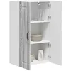 Image de vidaXL Meuble Mural de Cuisine avec Porte Gris Sonoma 60 x 31 x 100 cm, Meuble de Cuisine rectangulaire Moderne, Rangement Mural spacieux, Organisateur Contemporain pour rénovation