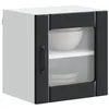 Image de vidaXL Armoire de cuisine 2 pcs Noir 40 x 31 x 40 cm Bois d'ingénierie, Cabinet de cuisine moderne, rangement mural rectangulaire, organisation durable, solution efficace pour la maison, poignée noire