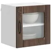 Image de vidaXL Armoire de Cuisine 2 pcs Chêne Brun 40 x 31 x 40 cm, Cabinet de Cuisine Moderne, Rangement Mural rectangulaire, Organisation Durable, Solution Efficace pour la Maison, poignée Noire
