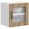 Image de vidaXL Armoire de Cuisine 2 pcs Chêne Artisanal 40 x 31 x 40 cm, Cabinet de Cuisine Moderne, Rangement Mural rectangulaire, Organisation Durable, Solution Efficace pour la Maison, poignée Noire