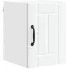 Image de vidaXL Armoire de Cuisine Blanc 30 x 31 x 40 cm Bois d'ingénierie, Cabinet de Cuisine Moderne, Rangement Mural rectangulaire, Organisation Durable, Solution Efficace pour la Maison, poignée Noire