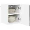 Image de vidaXL Armoire de Cuisine 2 pcs Gris béton 30 x 31 x 40 cm, Cabinet de Cuisine Moderne, Rangement Mural rectangulaire, Organisation Durable, Solution Efficace pour la Maison, poignée Noire