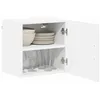 Image de vidaXL Armoire de Cuisine 2 pcs Blanc 40 x 31 x 40 cm, Cabinet de Cuisine Moderne, Rangement Mural rectangulaire, Organisation Durable, Solution Efficace pour la Maison, poignée Noire