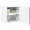 Image de vidaXL Armoire de cuisine Gris béton 40 x 31 x 40 cm Bois d'ingénierie, Cabinet de cuisine moderne, rangement mural rectangulaire, organisation durable, solution efficace pour la maison, poignée noire