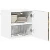 Image de vidaXL Armoire de Cuisine 2 pcs Chêne fumé 40 x 31 x 40 cm, Cabinet de Cuisine Moderne, Rangement Mural rectangulaire, Organisation Durable, Solution Efficace pour la Maison, poignée Noire