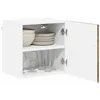 Image de vidaXL Armoire de Cuisine 2 pcs Bois Ancien 40 x 31 x 40 cm, Cabinet de Cuisine Moderne, Rangement Mural rectangulaire, Organisation Durable, Solution Efficace pour la Maison, poignée Noire