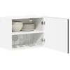 Image de vidaXL Meuble Mural Lucca Noir 50 x 31 x 40 cm Bois d'ingénierie, Solutions de Cuisine Modernes, Panneau rectangulaire en Bois, Protection pour Lave-Vaisselle, Gain de Place