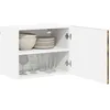 Image de vidaXL Armoire de Cuisine 2 pcs Chêne fumé 50 x 31 x 40 cm, Cabinet de Cuisine Moderne, Rangement Mural rectangulaire, Organisation Durable, Solution Efficace pour la Maison, poignée Noire