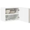 Image de vidaXL Armoire de Cuisine 2 pcs Chêne Brun 50 x 31 x 40 cm, Cabinet de Cuisine Moderne, Rangement Mural rectangulaire, Organisation Durable, Solution Efficace pour la Maison, poignée Noire