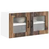 Image de vidaXL Cabinet en Verre Mural Lucca Bois Ancien 80 x 31 x 40 cm, Solutions de Cuisine Modernes, Panneau rectangulaire en Bois, Protection pour Lave-Vaisselle, Gain de Place