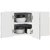 Image de vidaXL Cabinet d'angle Mural Lucca Gris béton 57 x 57 x 40 cm, Solutions de Cuisine Modernes, Panneau rectangulaire en Bois, Protection pour Lave-Vaisselle, Gain de Place