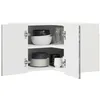 Image de vidaXL Armoire de Cuisine Gris Sonoma 57 x 57 x 40 cm, Cabinet de Cuisine Moderne, Rangement Mural rectangulaire, Organisation Durable, Solution Efficace pour la Maison, poignée Noire