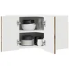 Image de vidaXL Armoire de Cuisine Bois Ancien 57 x 57 x 40 cm, Cabinet de Cuisine Moderne, Rangement Mural rectangulaire, Organisation Durable, Solution Efficace pour la Maison, poignée Noire