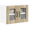 Image de vidaXL Armoire de Cuisine 2 pcs Chêne Sonoma 60 x 31 x 40 cm, Cabinet de Cuisine Moderne, Rangement Mural rectangulaire, Organisation Durable, Solution Efficace pour la Maison, poignée Noire