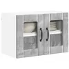 Image de vidaXL Armoire de Cuisine 2 pcs Gris béton 60 x 31 x 40 cm, Cabinet de Cuisine Moderne, Rangement Mural rectangulaire, Organisation Durable, Solution Efficace pour la Maison, poignée Noire