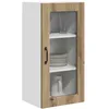Image de vidaXL Cabinet en Verre Mural Lucca Chêne Artisanal 40 x 31 x 80 cm, Solutions de Cuisine Modernes, Panneau rectangulaire en Bois, Protection pour Lave-Vaisselle, Gain de Place
