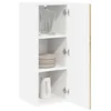 Image de vidaXL Armoire de Cuisine 2 pcs Chêne Sonoma 30 x 31 x 80 cm, Cabinet de Cuisine Moderne, Rangement Mural rectangulaire, Organisation Durable, Solution Efficace pour la Maison, poignée Noire