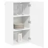 Image de vidaXL Armoire de Cuisine Blanc Brillant 40 x 31 x 80 cm, Cabinet de Cuisine Moderne, Rangement Mural rectangulaire, Organisation Durable, Solution Efficace pour la Maison, poignée Noire
