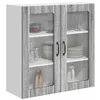 Image de vidaXL Armoire de Cuisine Gris Sonoma 80 x 31 x 80 cm, Cabinet de Cuisine Moderne, Rangement Mural rectangulaire, Organisation Durable, Solution Efficace pour la Maison, poignée Noire