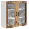 Image de vidaXL Cabinet en Verre Mural Lucca Bois Ancien 80 x 31 x 80 cm, Solutions de Cuisine Modernes, Panneau rectangulaire en Bois, Protection pour Lave-Vaisselle, Gain de Place