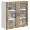 Image de vidaXL Cabinet en Verre Mural Lucca Chêne Artisanal 80 x 31 x 80 cm, Solutions de Cuisine Modernes, Panneau rectangulaire en Bois, Protection pour Lave-Vaisselle, Gain de Place