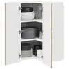 Image de vidaXL Armoire de Cuisine Chêne Artisanal 57 x 57 x 80 cm, Cabinet de Cuisine Moderne, Rangement Mural rectangulaire, Organisation Durable, Solution Efficace pour la Maison, poignée Noire