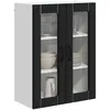 Image de vidaXL Armoire de Cuisine Noir 60 x 31 x 80 cm Bois d'ingénierie, Cabinet de Cuisine Moderne, Rangement Mural rectangulaire, Organisation Durable, Solution Efficace pour la Maison, poignée Noire