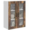 Image de vidaXL Armoire de cuisine Chêne fumé 60 x 31 x 80 cm Bois d'ingénierie, Cabinet de cuisine moderne, rangement mural rectangulaire, organisation durable, solution efficace pour la maison, poignée noire