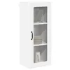 Image de vidaXL Cabinet en Verre Mural Lucca Blanc 40 x 31 x 100 cm, Solutions de Cuisine Modernes, Panneau rectangulaire en Bois, Protection pour Lave-Vaisselle, Gain de Place