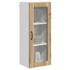 Image de vidaXL Cabinet en Verre Mural Lucca Chêne Artisanal 40 x 31 x 100 cm, Solutions de Cuisine Modernes, Panneau rectangulaire en Bois, Protection pour Lave-Vaisselle, Gain de Place