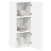 Image de vidaXL Meuble Mural Lucca Blanc Brillant 40 x 31 x 100 cm, Solutions de Cuisine Modernes, Panneau rectangulaire en Bois, Protection pour Lave-Vaisselle, Gain de Place