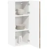 Image de vidaXL Armoire de Cuisine Chêne fumé 40 x 31 x 100 cm, Cabinet de Cuisine Moderne, Rangement Mural rectangulaire, Organisation Durable, Solution Efficace pour la Maison, poignée Noire