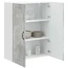 Image de vidaXL Armoire de Cuisine Gris béton 80 x 31 x 100 cm, Cabinet de Cuisine Moderne, Rangement Mural rectangulaire, Organisation Durable, Solution Efficace pour la Maison, poignée Noire