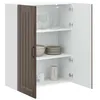 Image de vidaXL Meuble Mural de Cuisine avec Porte Chêne Brun 80 x 31 x 100 cm, Cabinet de Cuisine Moderne, Rangement Mural rectangulaire, Organisation Durable, Solution Efficace pour la Maison, poignée Noire