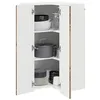 Image de vidaXL Armoire de Cuisine Bois Ancien 57 x 57 x 100 cm, Cabinet de Cuisine Moderne, Rangement Mural rectangulaire, Organisation Durable, Solution Efficace pour la Maison, poignée Noire
