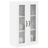Image de vidaXL Cabinet en Verre Mural Lucca Blanc 60 x 31 x 100 cm, Solutions de Cuisine Modernes, Panneau rectangulaire en Bois, Protection pour Lave-Vaisselle, Gain de Place