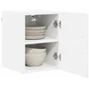 Image de vidaXL Meuble Mural Porto 2 pc Blanc Brillant Bois d'ingénierie