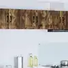 Image de vidaXL Armoire de cuisine avec porte 2 pcs Chêne fumé 30 x 31 x 40 cm