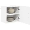Image de vidaXL Armoire de Cuisine avec étagère Blanc Brillant 40 x 31 x 40 cm, Unité de Cuisine Moderne, Meuble Pratique, Solutions de Rangement murales, étagères Simples, Options fonctionnelles
